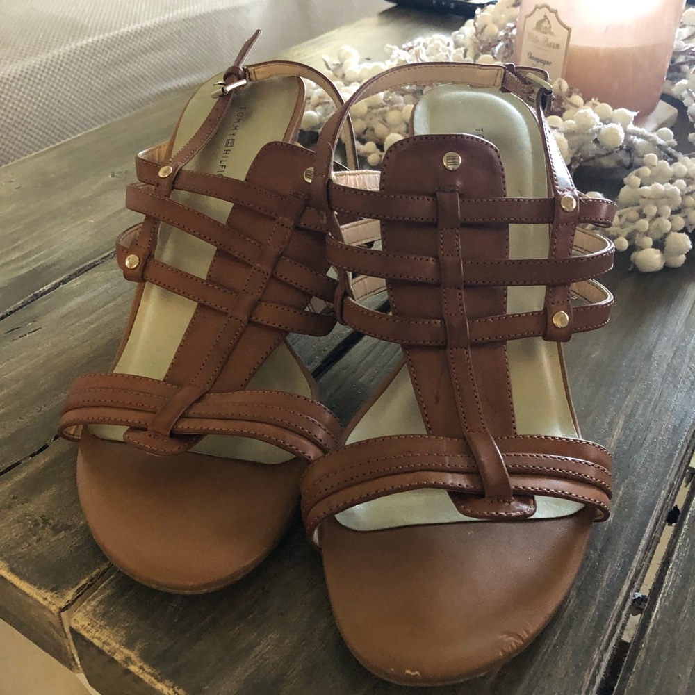 Cognac Tommy Hilfiger Wedges